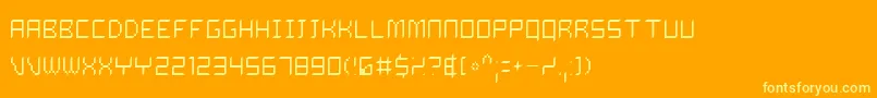 Dalil Font – Yellow Fonts on Orange Background