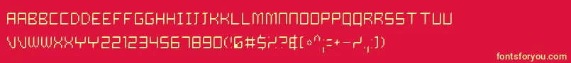 フォントDalil – 黄色の文字、赤い背景