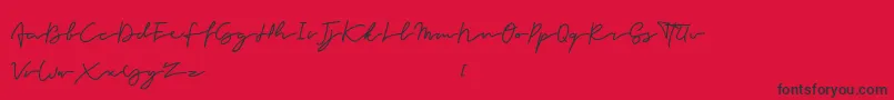 Forever Font – Black Fonts on Red Background