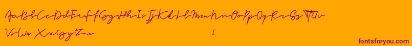 Forever Font – Purple Fonts on Orange Background