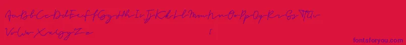 Forever Font – Purple Fonts on Red Background