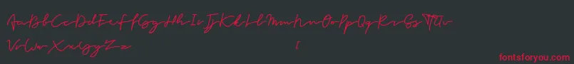 Forever-Schriftart – Rote Schriften auf schwarzem Hintergrund
