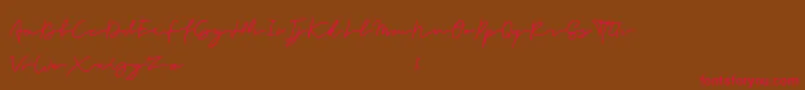 Forever Font – Red Fonts on Brown Background