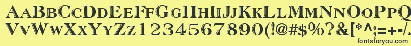 AtlanticInlineNormal Font – Black Fonts on Yellow Background