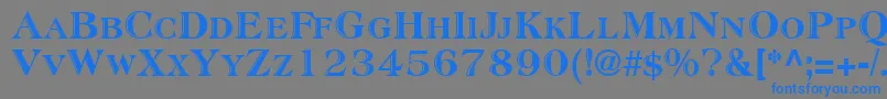 フォントAtlanticInlineNormal – 灰色の背景に青い文字