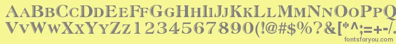 AtlanticInlineNormal Font – Gray Fonts on Yellow Background