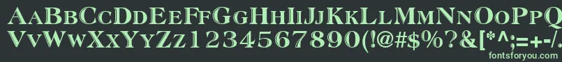 フォントAtlanticInlineNormal – 黒い背景に緑の文字