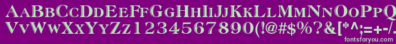 AtlanticInlineNormal Font – Green Fonts on Purple Background