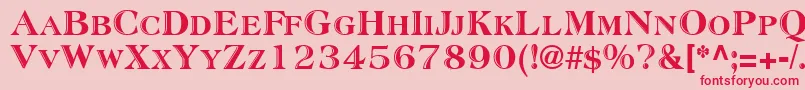 AtlanticInlineNormal Font – Red Fonts on Pink Background