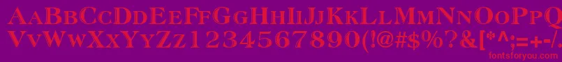 AtlanticInlineNormal Font – Red Fonts on Purple Background