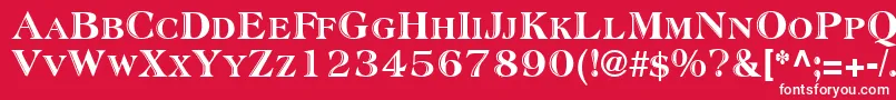 AtlanticInlineNormal Font – White Fonts on Red Background