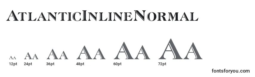 Размеры шрифта AtlanticInlineNormal
