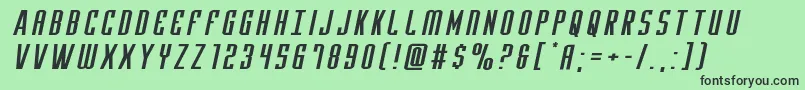 Yfilesxtraexpandital Font – Black Fonts on Green Background