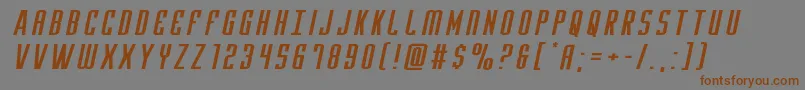 Yfilesxtraexpandital Font – Brown Fonts on Gray Background