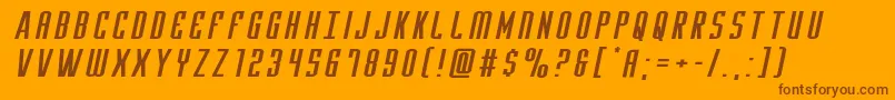 Police Yfilesxtraexpandital – polices brunes sur fond orange