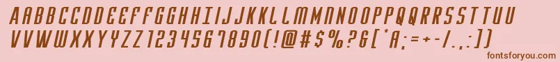 Yfilesxtraexpandital Font – Brown Fonts on Pink Background