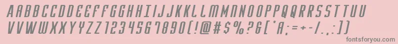 Yfilesxtraexpandital Font – Gray Fonts on Pink Background