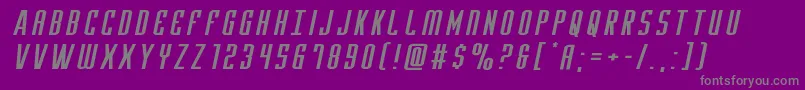 Yfilesxtraexpandital Font – Gray Fonts on Purple Background