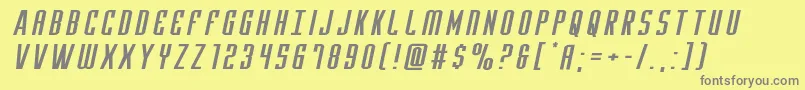 Yfilesxtraexpandital Font – Gray Fonts on Yellow Background