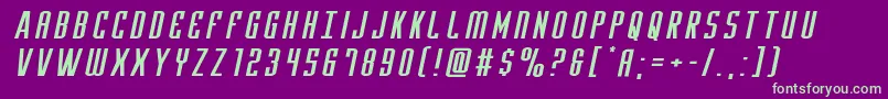 Yfilesxtraexpandital Font – Green Fonts on Purple Background