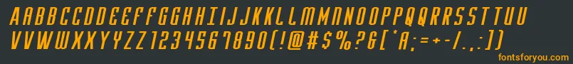 Yfilesxtraexpandital Font – Orange Fonts on Black Background