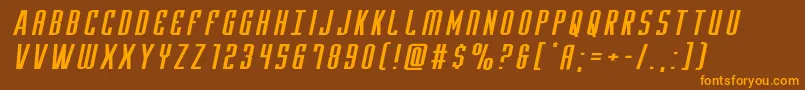 Lisätietoja Yfilesxtraexpandital-fontista Yfilesxtraexpandital-fontti – oranssit fontit ruskealla taustalla