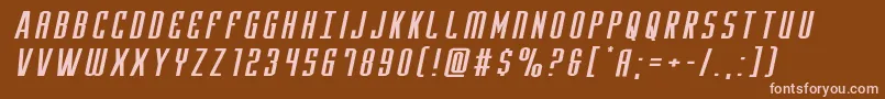 Yfilesxtraexpandital Font – Pink Fonts on Brown Background