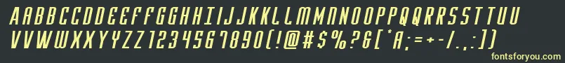 Yfilesxtraexpandital Font – Yellow Fonts on Black Background