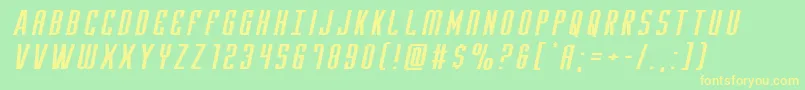 Yfilesxtraexpandital Font – Yellow Fonts on Green Background