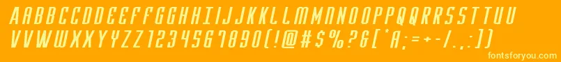 Yfilesxtraexpandital Font – Yellow Fonts on Orange Background
