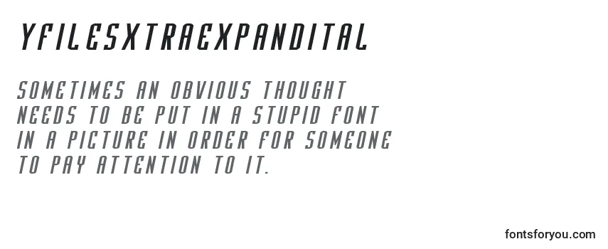 Review of the Yfilesxtraexpandital Font