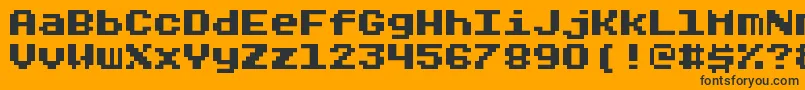 Rygarde-fontti – mustat fontit oranssilla taustalla