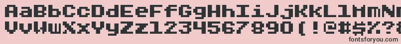 フォントRygarde – ピンクの背景に黒い文字