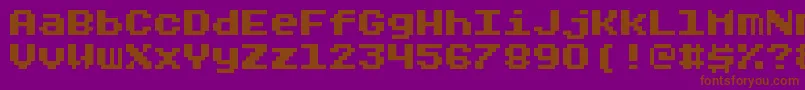 フォントRygarde – 紫色の背景に茶色のフォント