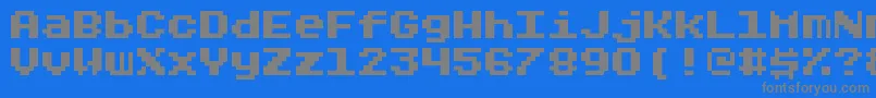 フォントRygarde – 青い背景に灰色の文字