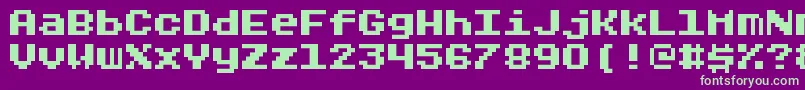 Шрифт Rygarde – зелёные шрифты на фиолетовом фоне