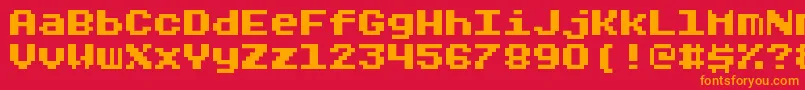 Rygarde Font – Orange Fonts on Red Background