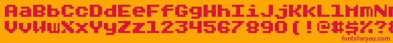 Rygarde Font – Red Fonts on Orange Background