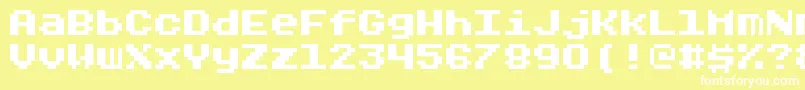 フォントRygarde – 黄色い背景に白い文字