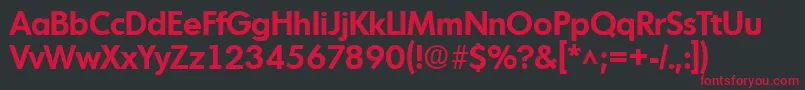 MontrealBold Font – Red Fonts on Black Background