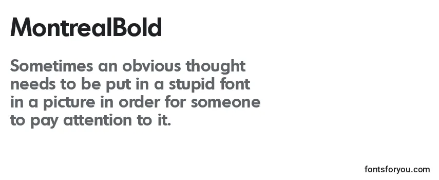 MontrealBold Font