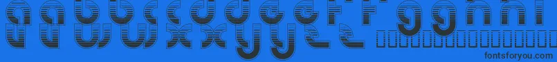 RetroGamer Font – Black Fonts on Blue Background