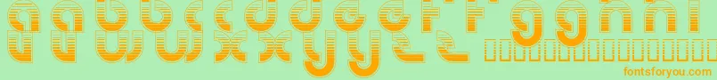 RetroGamer Font – Orange Fonts on Green Background