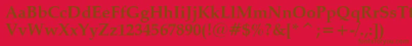 ZapfCalligraphic801BoldBt Font – Brown Fonts on Red Background