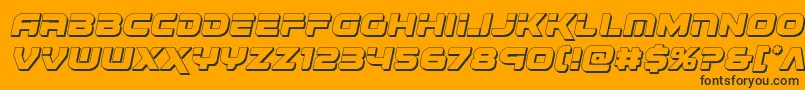 Renegado3Dital Font – Black Fonts on Orange Background