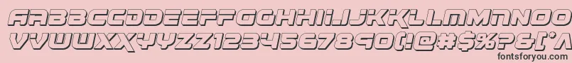 Renegado3Dital Font – Black Fonts on Pink Background