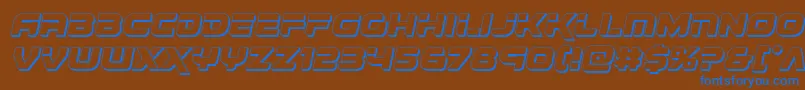 Renegado3Dital Font – Blue Fonts on Brown Background