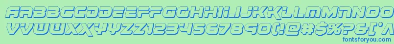 Renegado3Dital Font – Blue Fonts on Green Background