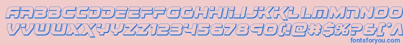 Renegado3Dital Font – Blue Fonts on Pink Background