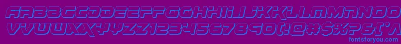Renegado3Dital Font – Blue Fonts on Purple Background